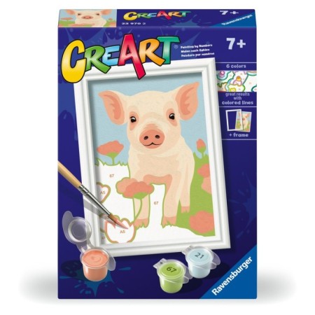 CreArt pictura pe numere pentru copii porcusor dragut